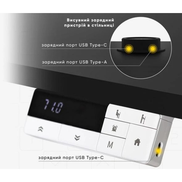 Фото - Стіл з електрорегулюванням висоти Mealux PowerDesk Energy Black (EVO-201 Energy B/B)